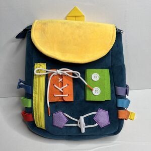 White Dolphin Toys Busy Board Toddler Backpack Boys Girls Children's Learning